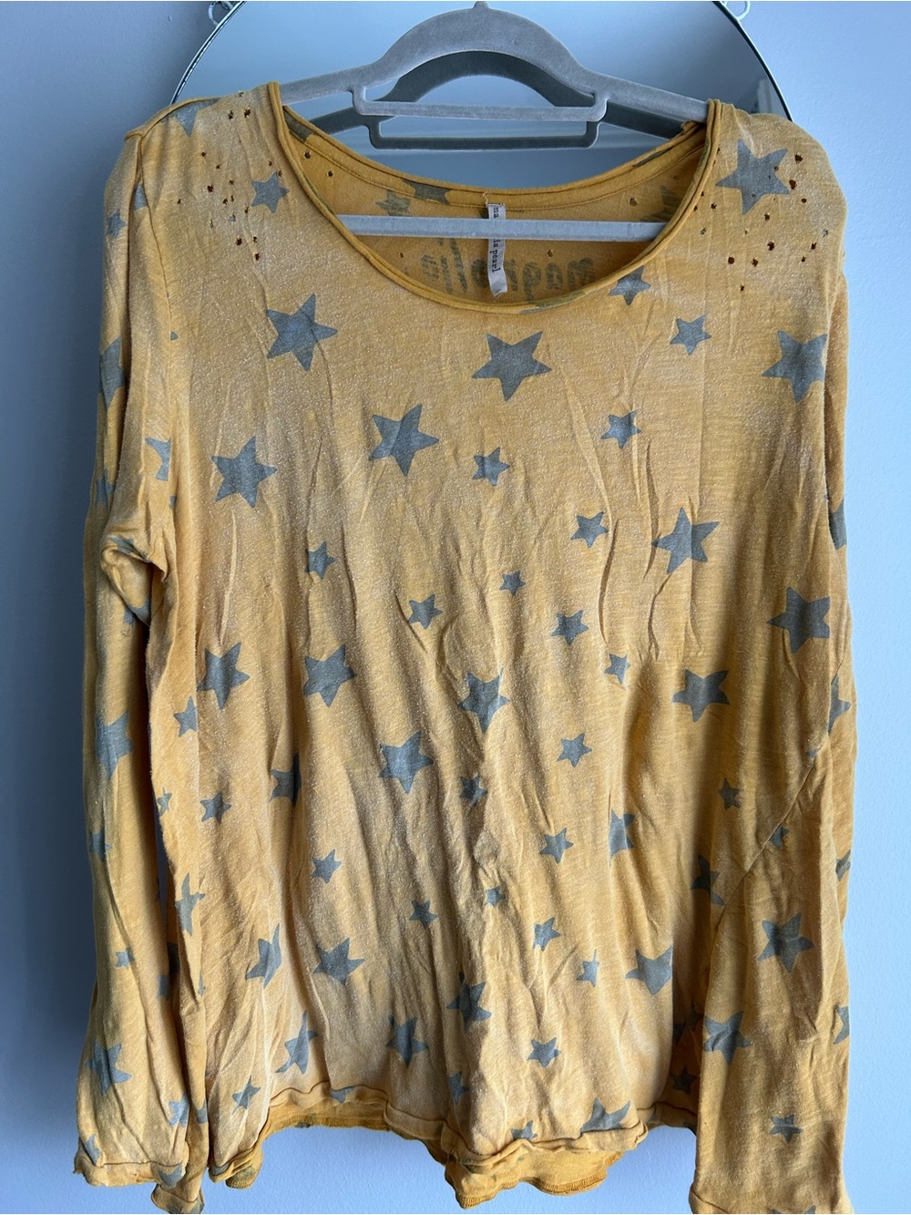 Magnolia Pearl Dylan Tee Los Angeles Yellow Galaxy Print OSFM